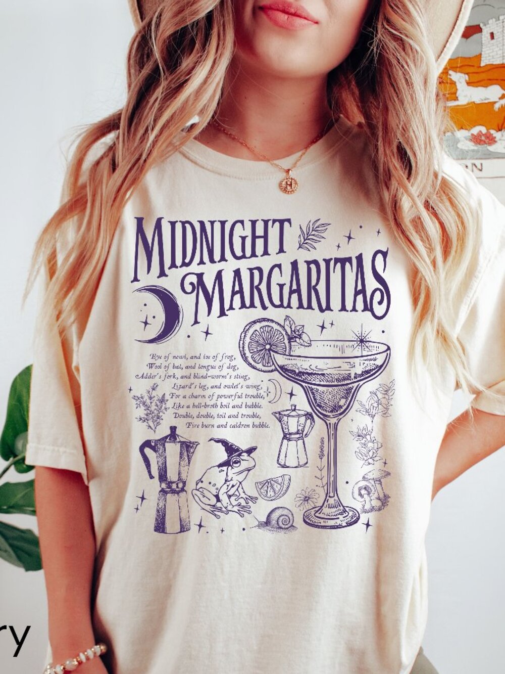 NEW Midnight Margaritas Shirt Witchy Halloween Tee